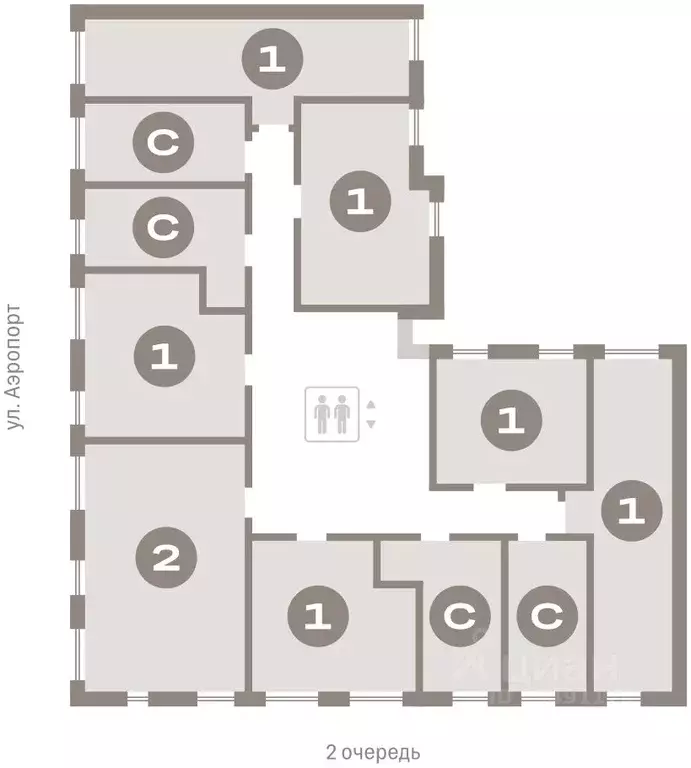 Студия Новосибирская область, Новосибирск ул. Аэропорт, 88 (20.07 м) - Фото 1