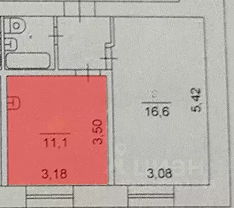 Комната Челябинская область, Челябинск Кыштымская ул., 10 (11.1 м) - Фото 2