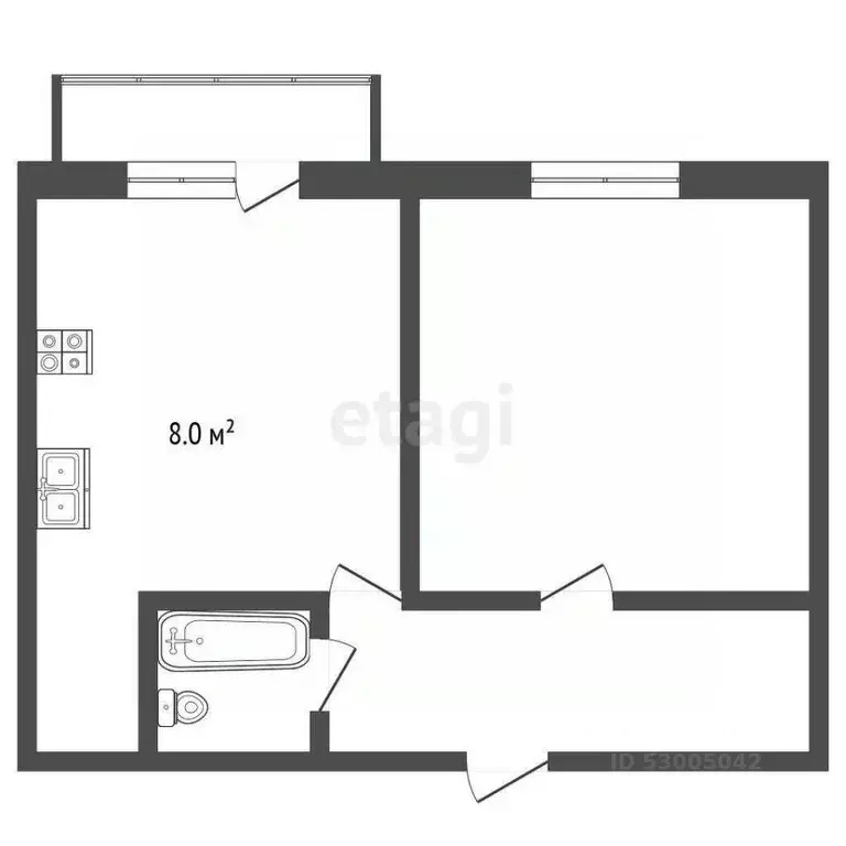 1-к кв. Забайкальский край, Чита пос. Текстильщиков, 4-й мкр, 42 (36.0 ... - Фото 1