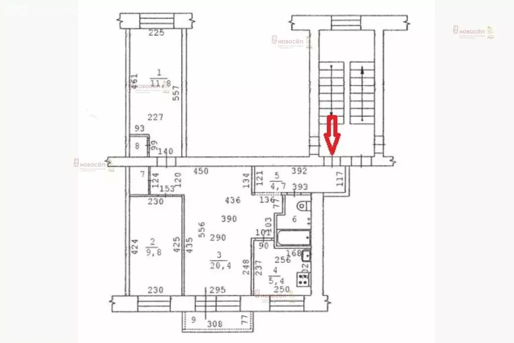 3-комнатная квартира: Екатеринбург, улица Шевченко, 8 (56.8 м) - Фото 1
