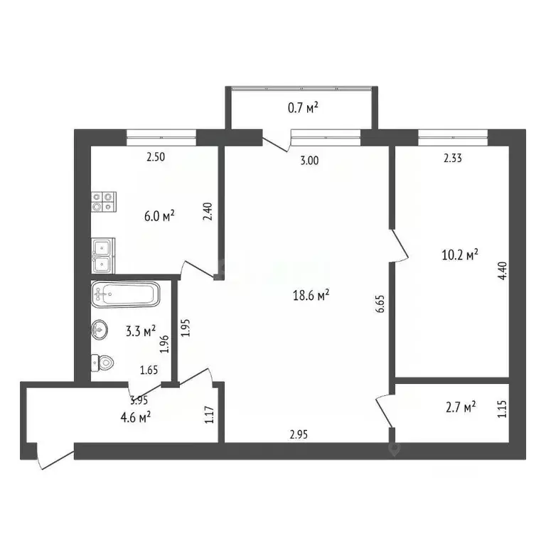 2-к кв. Мордовия, Саранск Восточная ул., 17 (45.1 м) - Фото 1