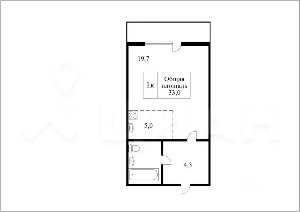 1-к кв. Свердловская область, Нижний Тагил Уральский просп., 70 (34.8 ... - Фото 2