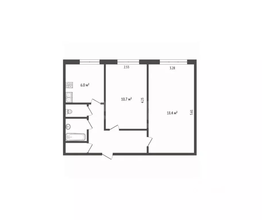 2-к кв. Москва Сумская ул., 6К4 (43.2 м) - Фото 1