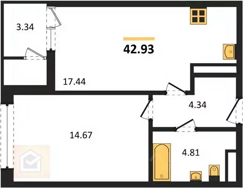 Комната Крым, Ялта ул. Красноармейская, 40 (18.0 м) - Фото 2