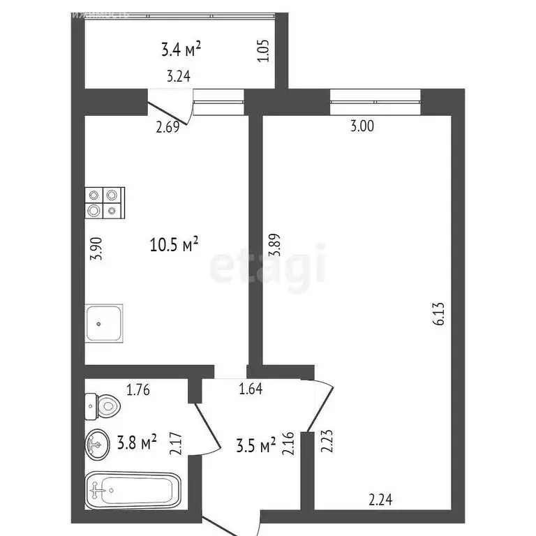 1-комнатная квартира: Тамбов, Советская улица, 183Г (34.5 м) - Фото 0