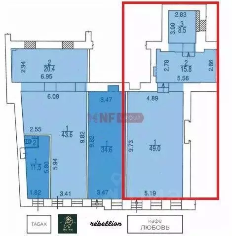 Торговая площадь в Москва Лубянский проезд, 25С1 (73 м) - Фото 1