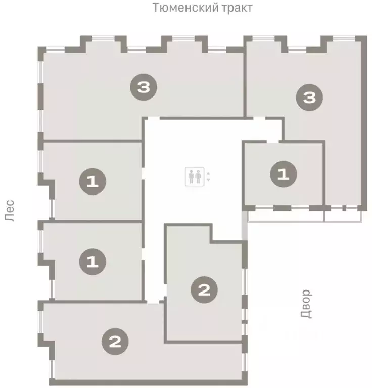 2-к кв. Ханты-Мансийский АО, Сургут 35-й мкр, Квартал Новин жилой ... - Фото 2