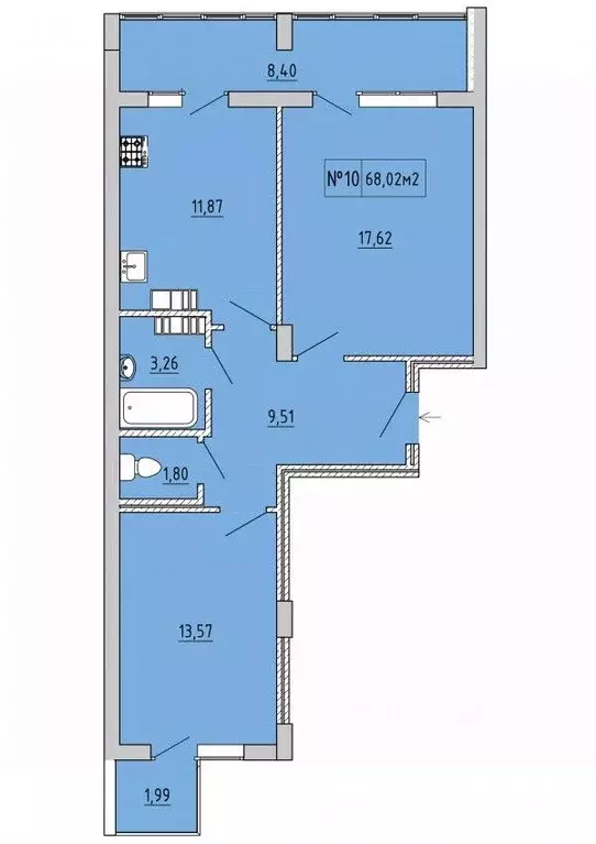 2-к кв. Крым, Феодосия ул. Грина, 43 (68.02 м) - Фото 0