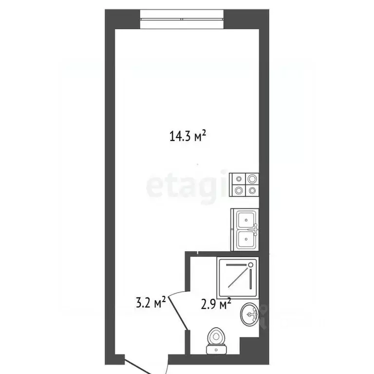 Студия Москва ул. Красного Маяка, 26А (20.5 м) - Фото 2