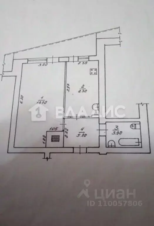 1-к кв. Волгоградская область, Волгоград ул. 64-й Армии, 127А (37.0 м) - Фото 2