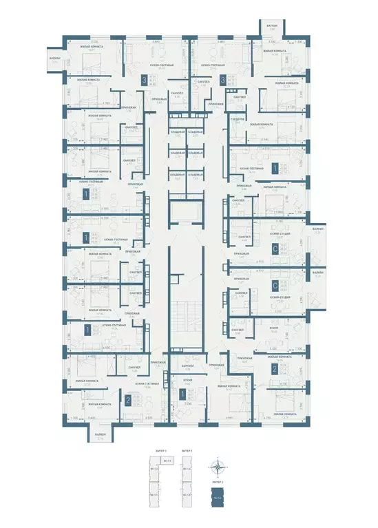 1-к квартира, 38.71 м - Фото 1