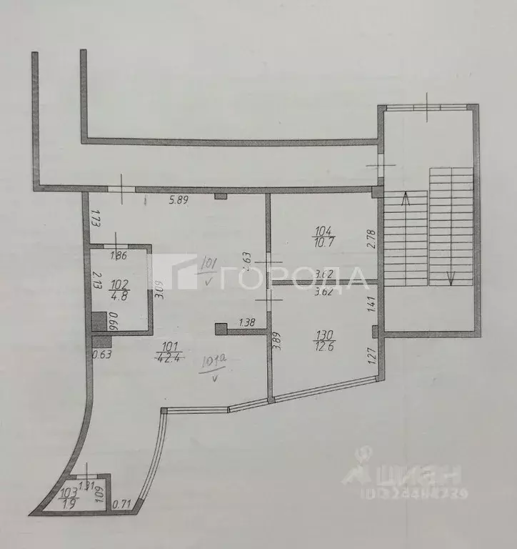 3-к кв. Краснодарский край, Сочи Донская мкр, ул. Гранатная, 1/5 (72.0 ... - Фото 2