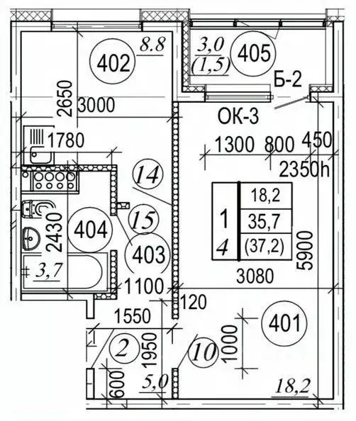 1-к кв. Камчатский край, Елизовский муниципальный округ, пос. ... - Фото 1