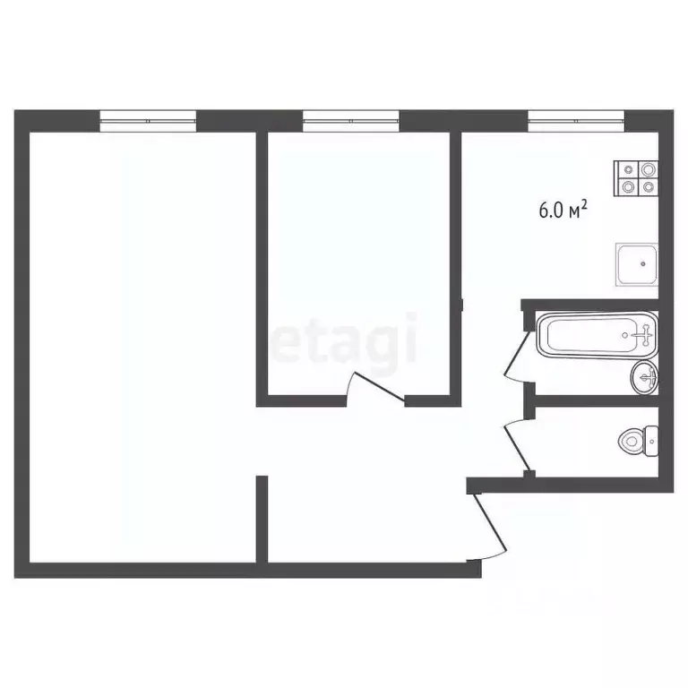 2-к кв. Ярославская область, Ярославль Суздальское ш., 22а (40.8 м) - Фото 1