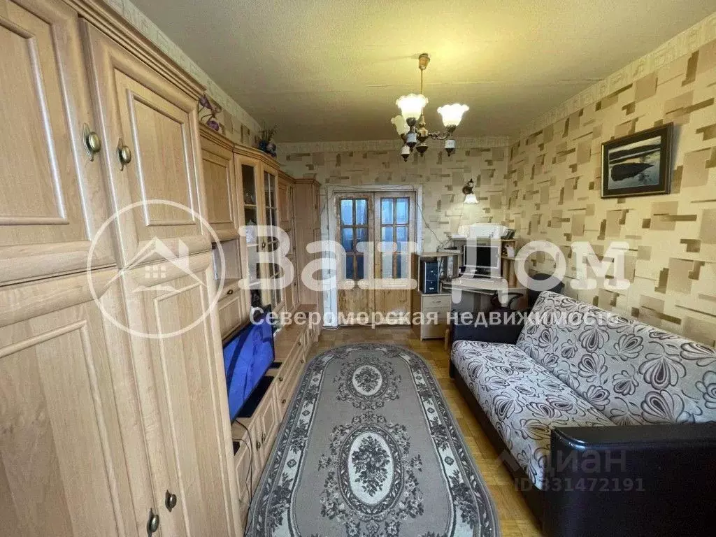 1-к кв. Мурманская область, Североморск Гвардейская ул., 31А (32.5 м) - Фото 2