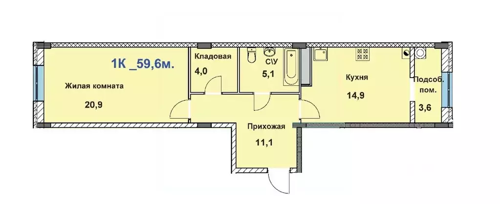 1-к кв. Ставропольский край, Ставрополь ул. Ленина, 201 (59.6 м) - Фото 1
