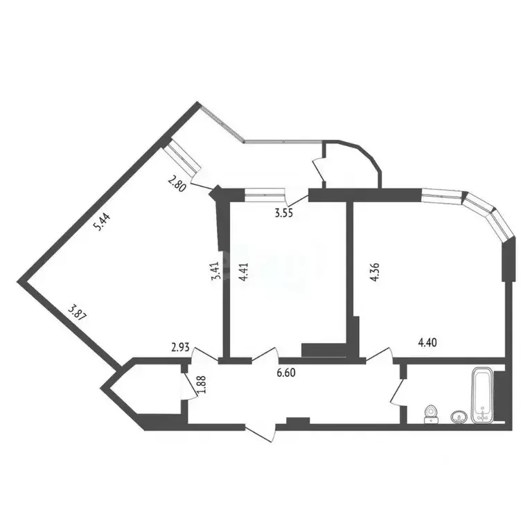 2-к кв. Ханты-Мансийский АО, Сургут ул. Мелик-Карамова, 4 (76.7 м) - Фото 1