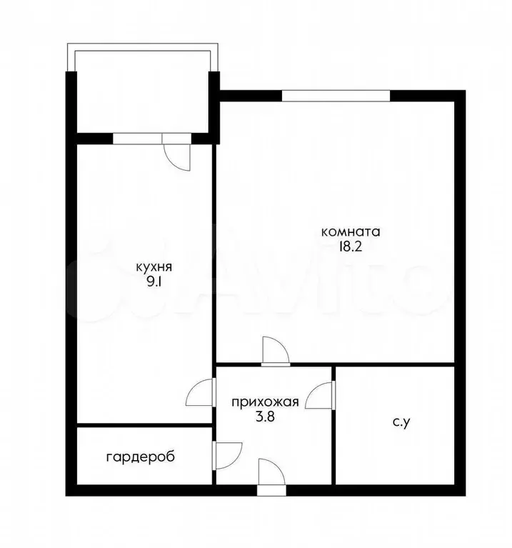 1-к. квартира, 40 м, 4/9 эт. - Фото 0