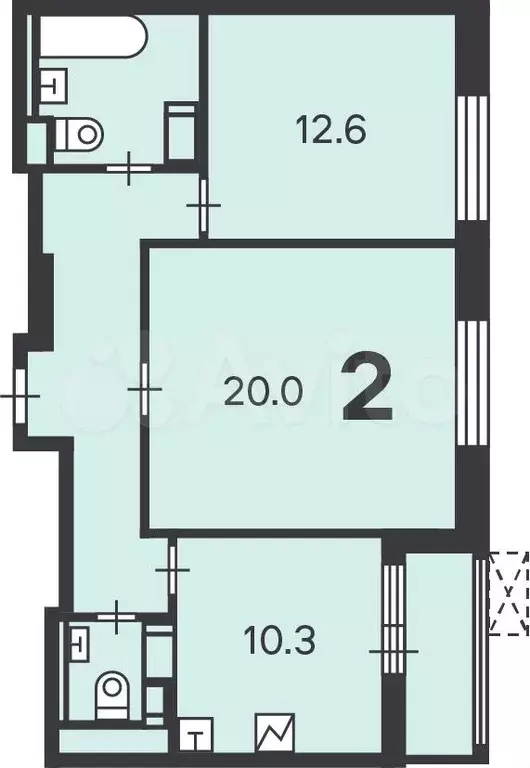 Аукцион: 2-к. квартира, 59,7 м, 21/23 эт. - Фото 1
