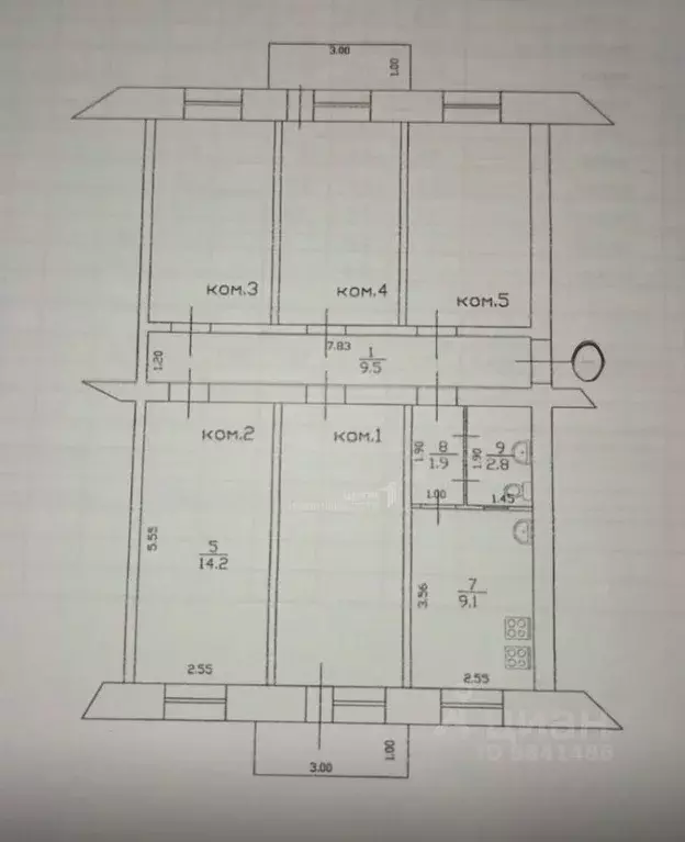 Комната Татарстан, Казань ул. Серп и Молот, 24 (14.2 м) - Фото 2