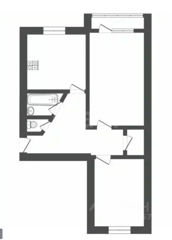 2-к кв. Воронежская область, Борисоглебск Северный мкр, 38 (45.7 м) - Фото 2