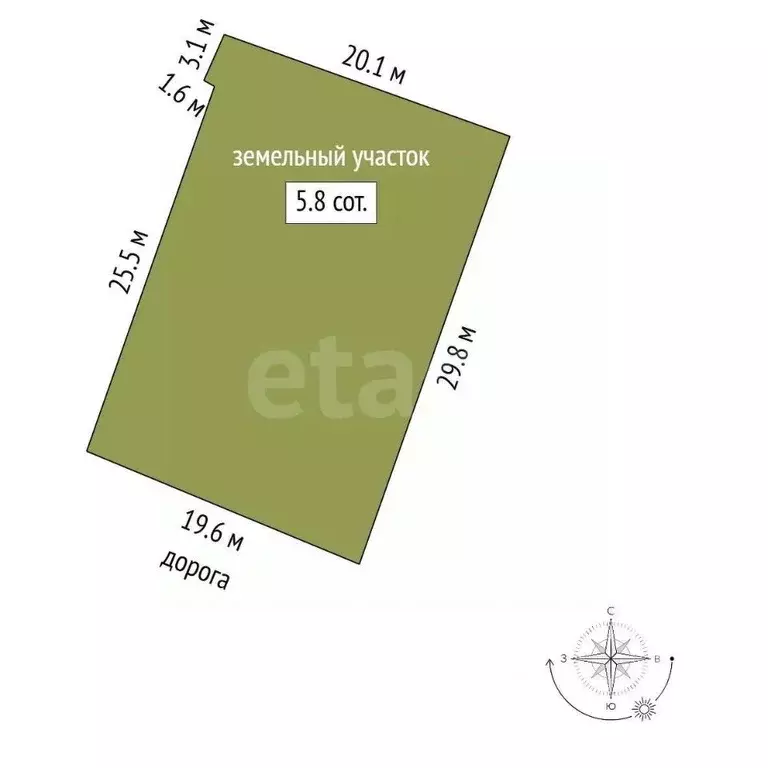 Участок в Ханты-Мансийский АО, Сургут Север ДПК,  (5.76 сот.) - Фото 2