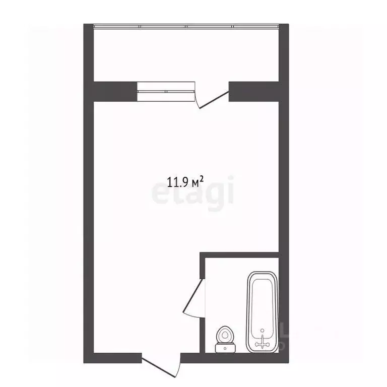 Студия Красноярский край, Красноярск Новая ул., 26 (11.9 м) - Фото 2