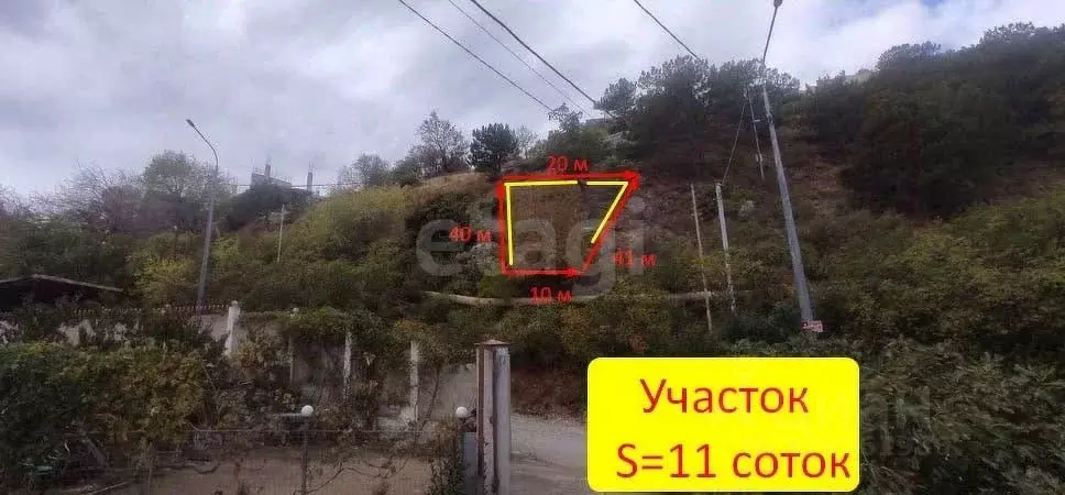 Участок в Крым, Ялта муниципальный округ, Кореиз пгт, пос. Мисхор  ... - Фото 0