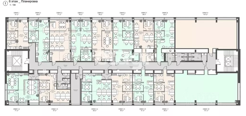 Офис в Москва проезд 3-й Марьиной рощи, 40С1 (57 м) - Фото 2