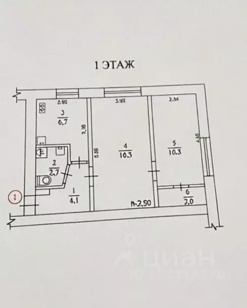 2-к кв. Севастополь, Севастополь, Инкерман г. ул. Менжинского, 27 ... - Фото 2