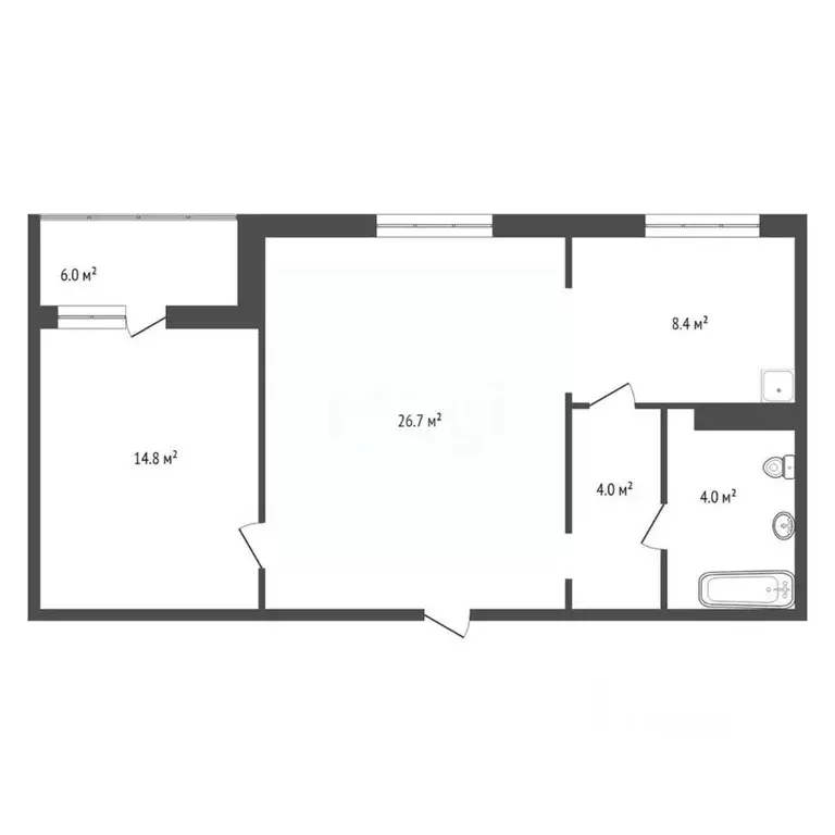 2-к кв. Красноярский край, Красноярск ул. Алексеева, 29 (62.0 м) - Фото 2