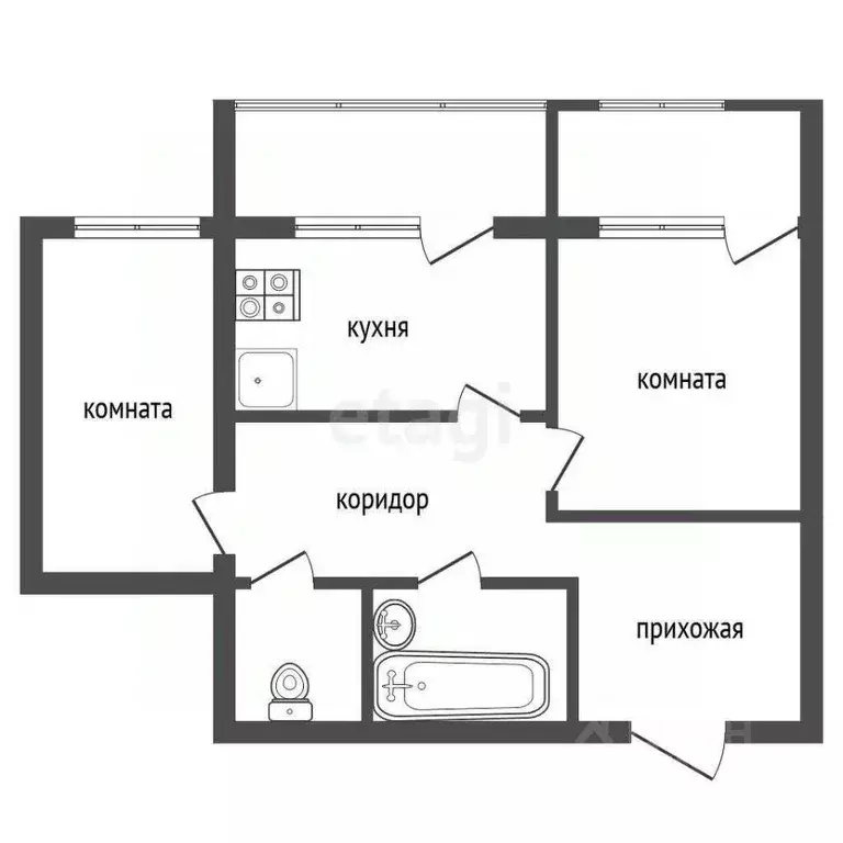 2-к кв. Воронежская область, Воронеж ул. 9 Января, 262/2 (65.0 м) - Фото 1