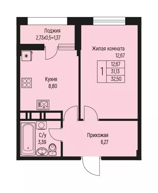 1-к кв. Адыгея, Тахтамукайский район, Старобжегокайское с/пос, Новая ... - Фото 0