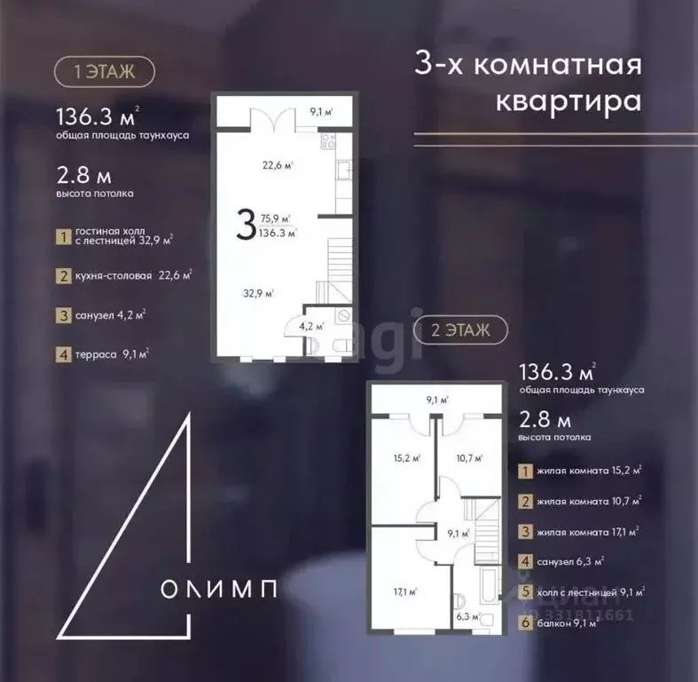 Таунхаус в Липецкая область, Липецкий муниципальный округ, с. Ситовка, ... - Фото 1