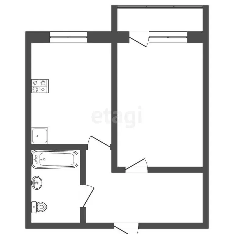 Квартира, 1 комната, 33 м - Фото 1