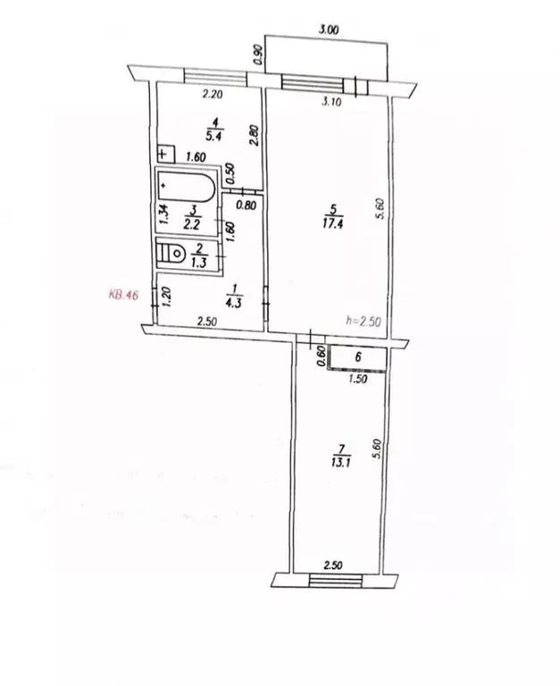 2-к кв. Кемеровская область, Топки Топкинская ул., 23 (44.6 м) - Фото 0