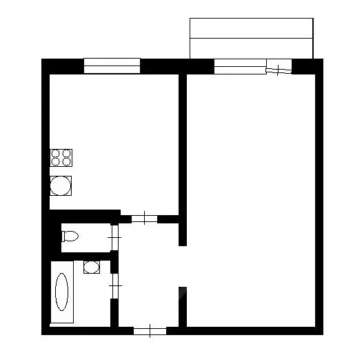 1-к кв. Татарстан, Казань ул. Юлиуса Фучика, 58б (42.0 м) - Фото 1