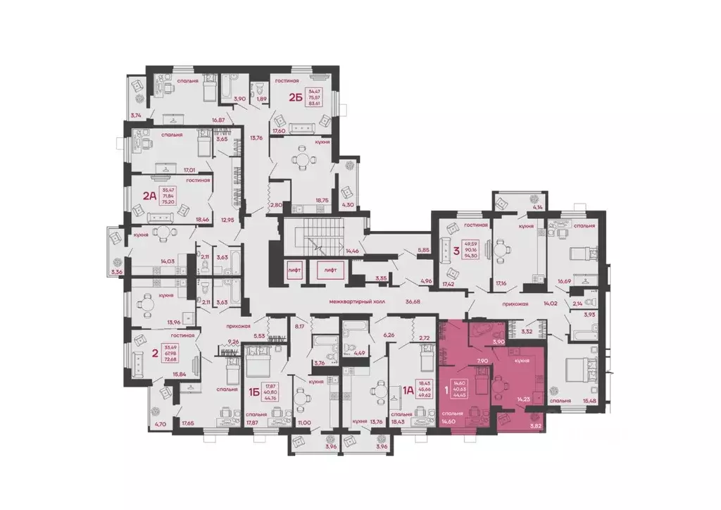 1-к кв. Пензенская область, Пенза ул. Богданова, 34 (44.45 м) - Фото 2