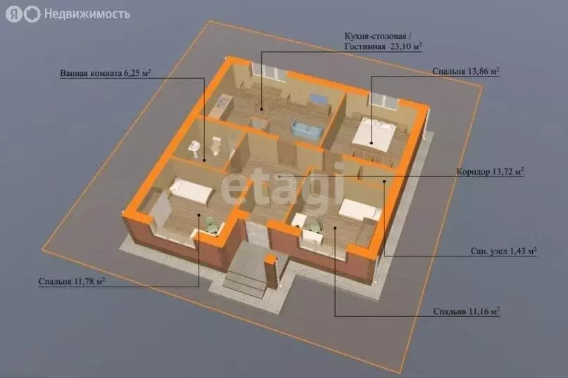 Дом в село Пушкарное, Студенческая улица (80 м) - Фото 1