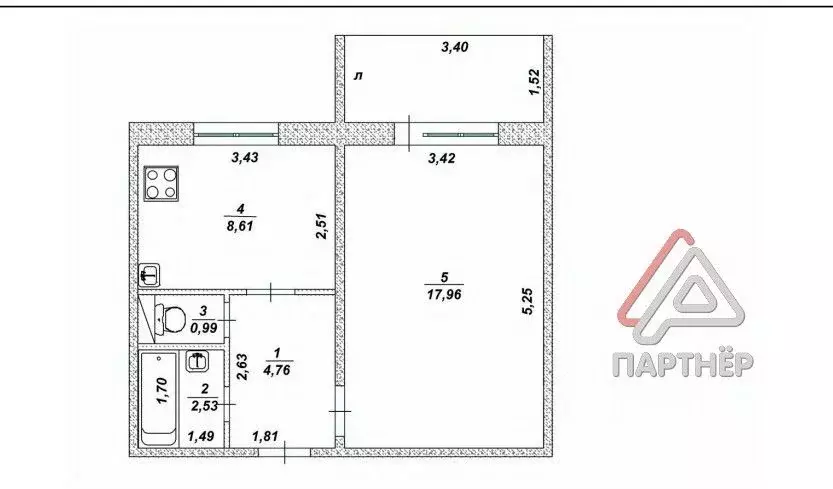 1-к кв. Ульяновская область, Димитровград Свирская ул., 33 (34.9 м) - Фото 2