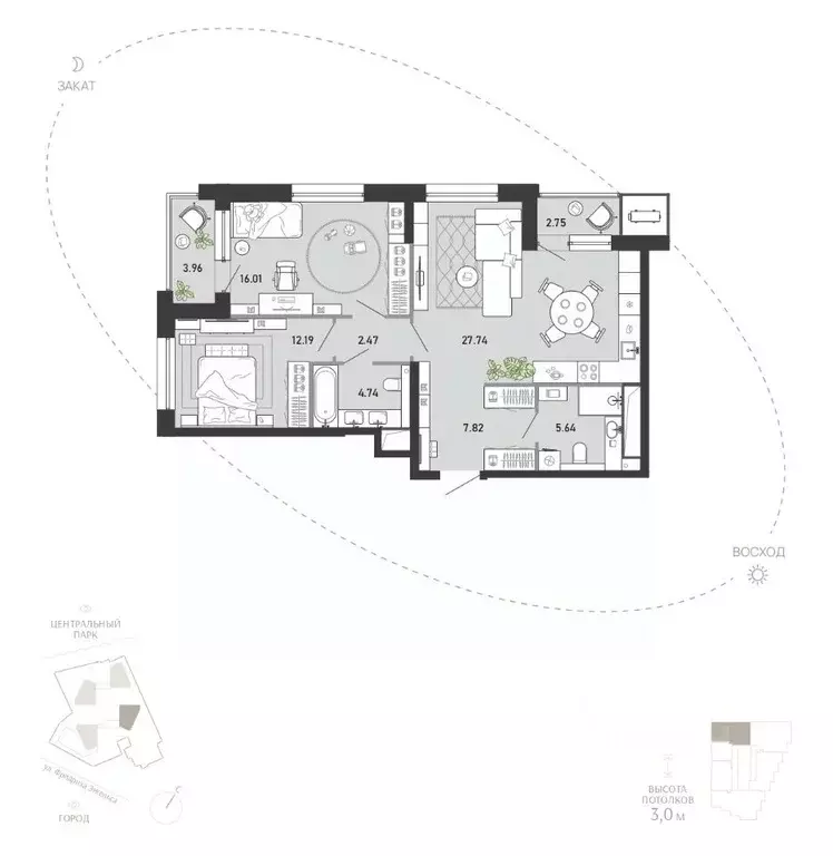 2-к кв. Тульская область, Тула ул. Фридриха Энгельса, 70А (83.32 м) - Фото 0