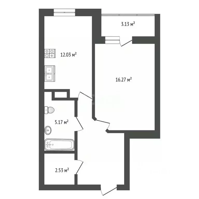 1-к кв. Смоленская область, Смоленский муниципальный округ, с. Печерск ... - Фото 1