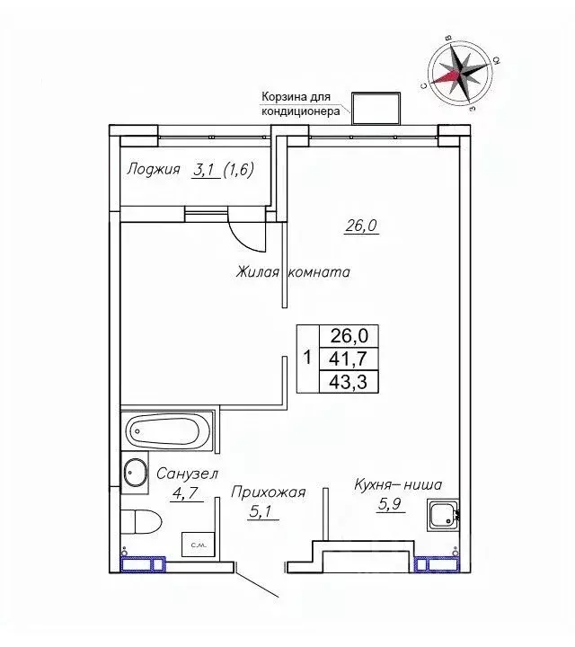1-к кв. Приморский край, Надеждинский район, пос. Новый ул. Ленина, ... - Фото 1