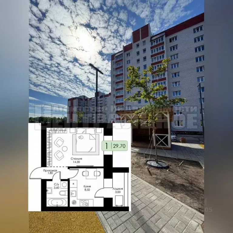 1-к кв. Смоленская область, Смоленск пос. Загорье, Загорье жилой ... - Фото 1