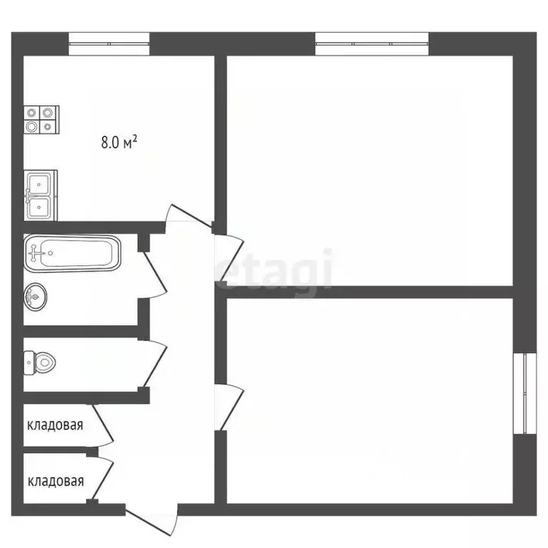 2-к кв. Ярославская область, Ярославль Рыбинская ул., 28/35 (59.0 м) - Фото 1