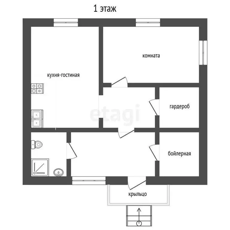 Дом в село Захарово, Центральная улица (155.4 м) - Фото 1