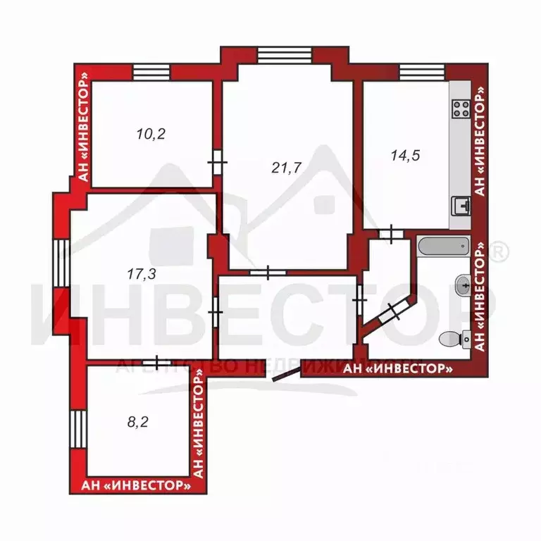 4-к кв. Челябинская область, Челябинск ул. Сталеваров, 37 (92.0 м) - Фото 0