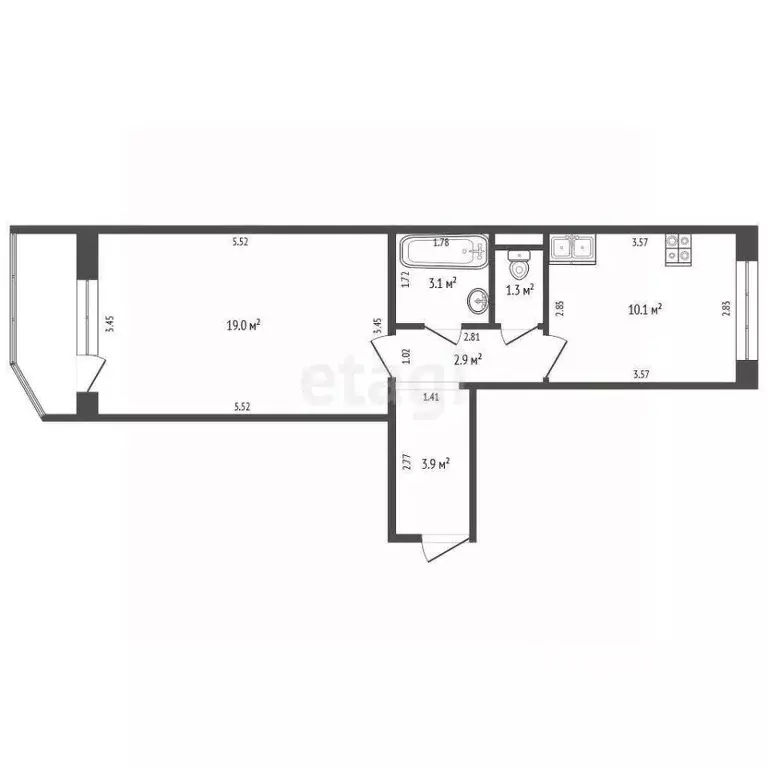 1-к кв. Орловская область, Орел ул. Картукова, 2 (40.3 м) - Фото 1