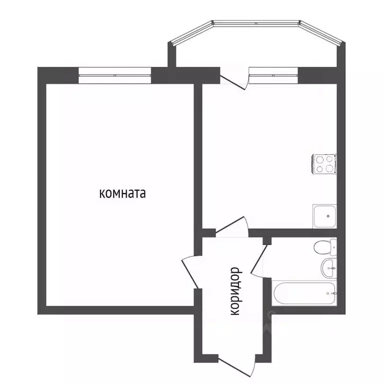 1-к кв. Тюменская область, Тобольск ул. Розы Люксембург, 6/3 (44.7 м) - Фото 2