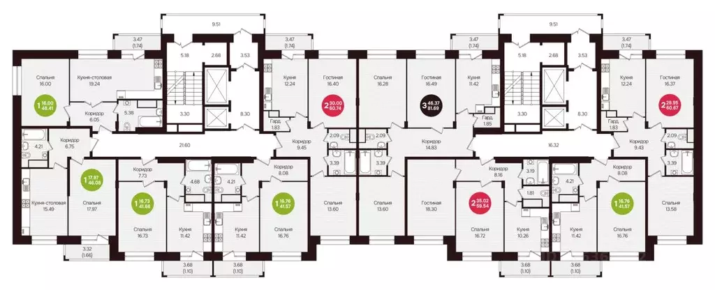 2-к кв. Чувашия, Новочебоксарск ул. 10-й Пятилетки, поз24 (59.54 м) - Фото 2